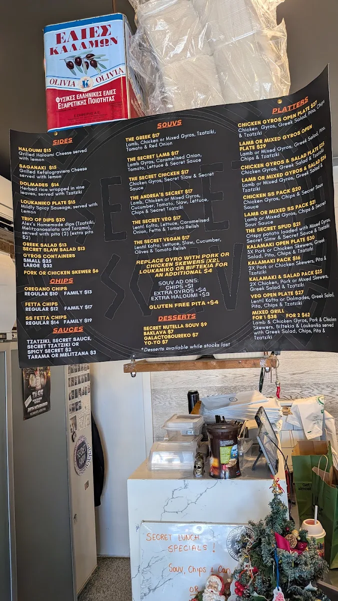 Menu, Secret Souv