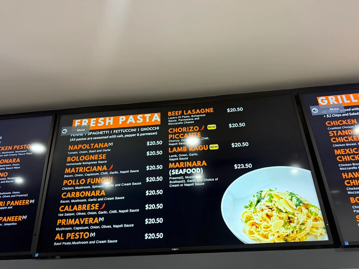 Menu, Amalfi Pizza & Pasta Bateau Bay