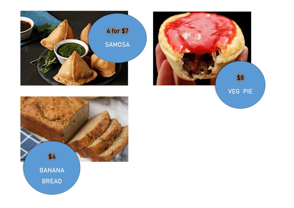 Menu, Pani Cafe Galston