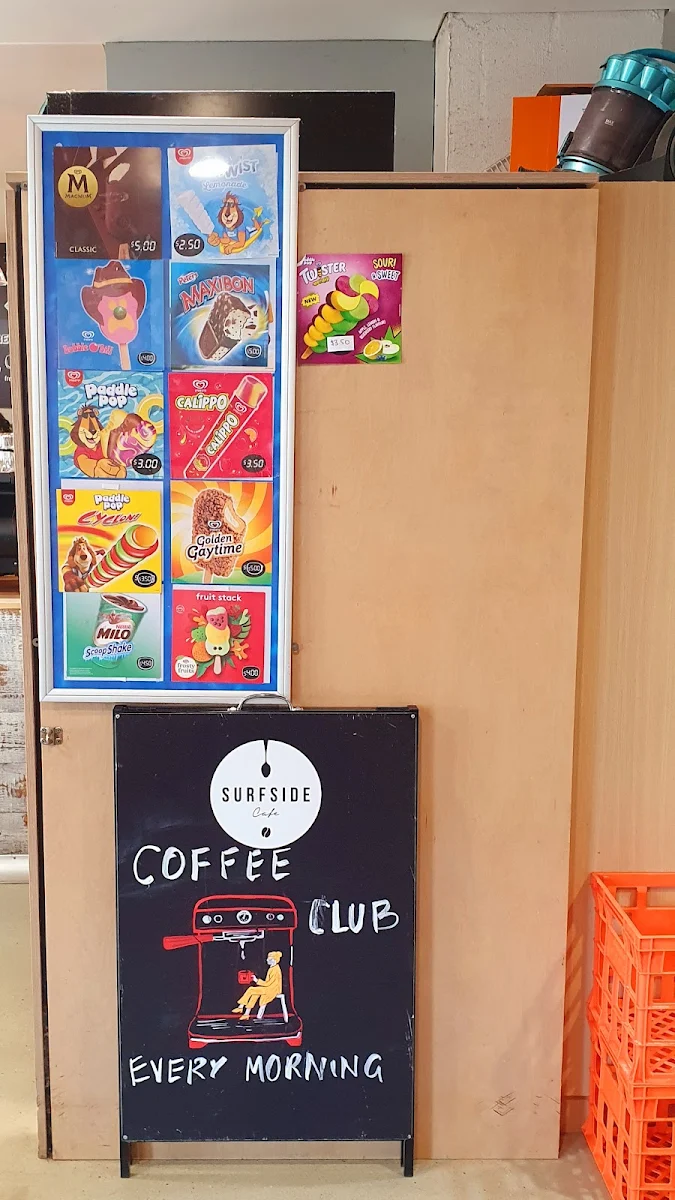 Menu, Surfside Cafe