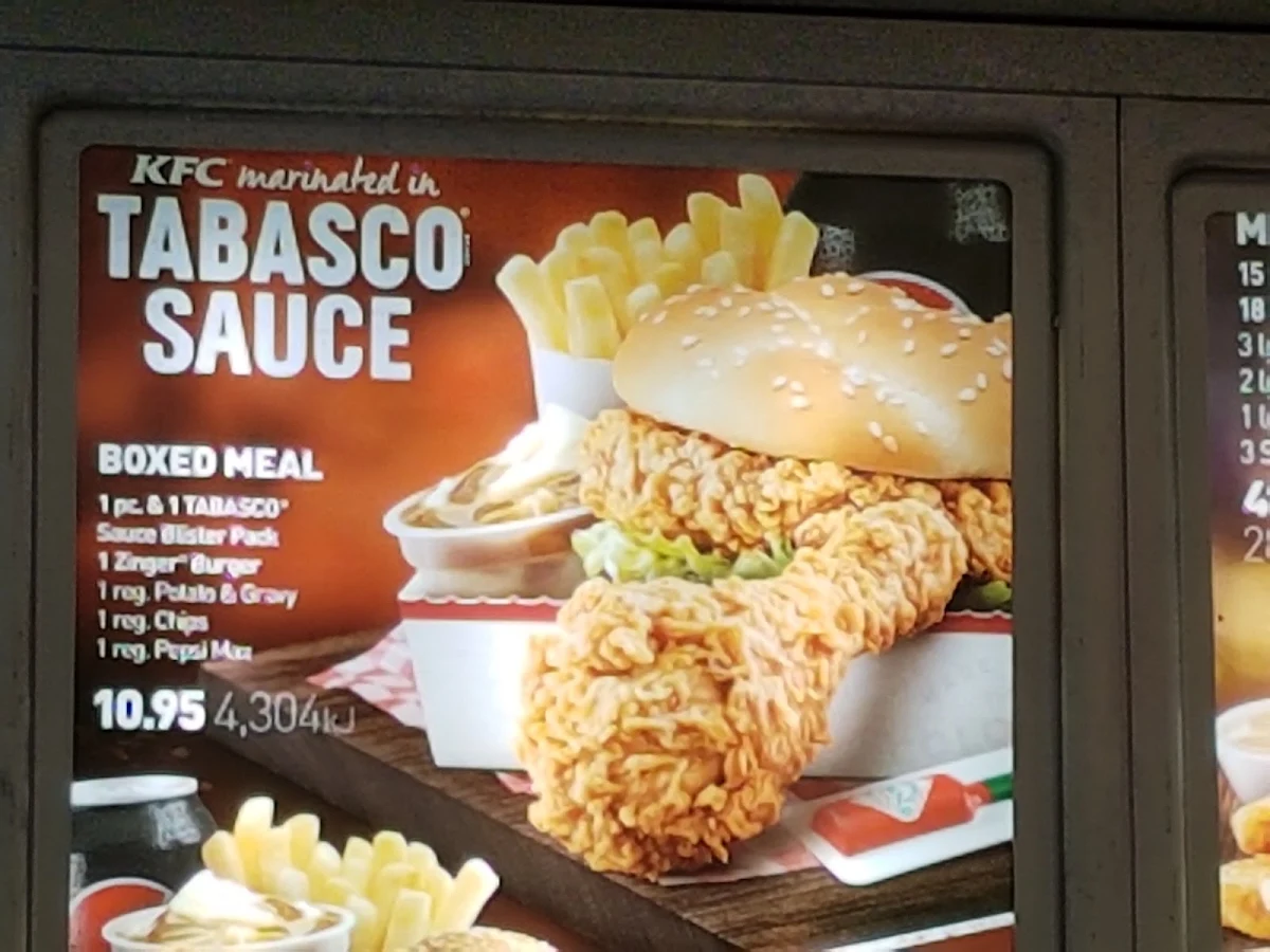 Menu, KFC Sunnybank