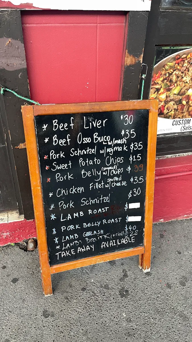 Menu, Europe Grill