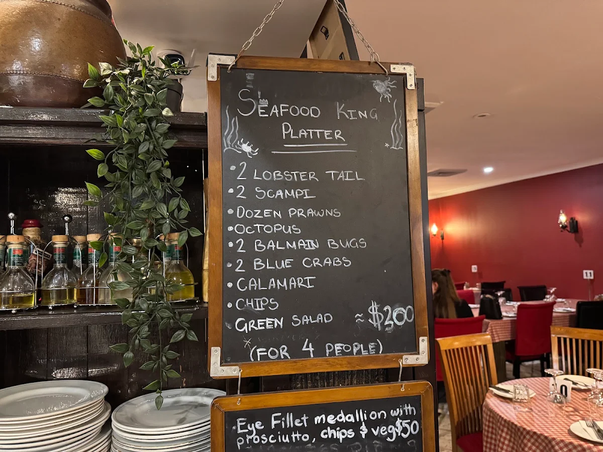 Menu, Europe Grill