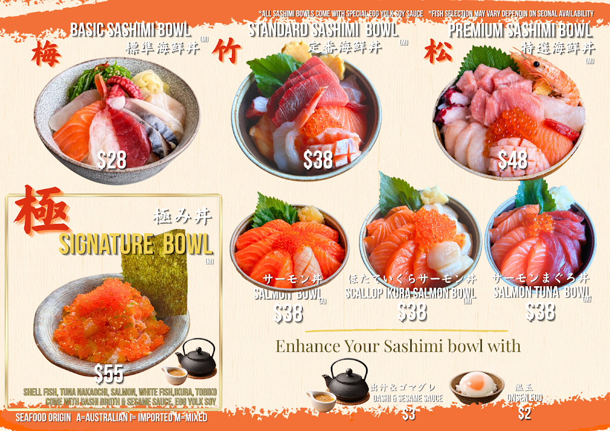 Menu, Kura Ichi