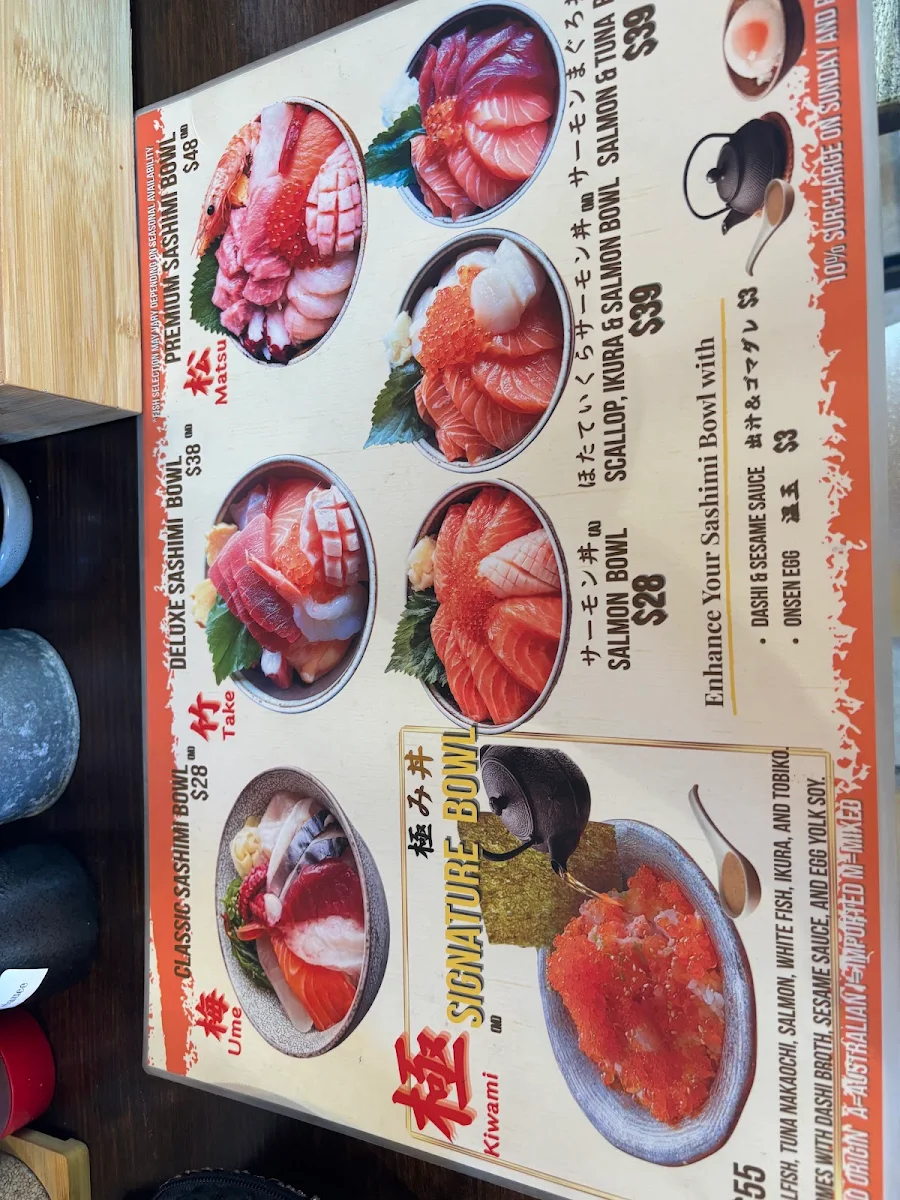 Menu, Kura Ichi