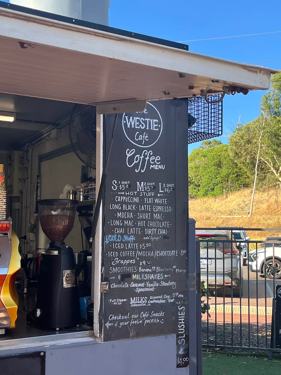 Menu, The Westie Cafe