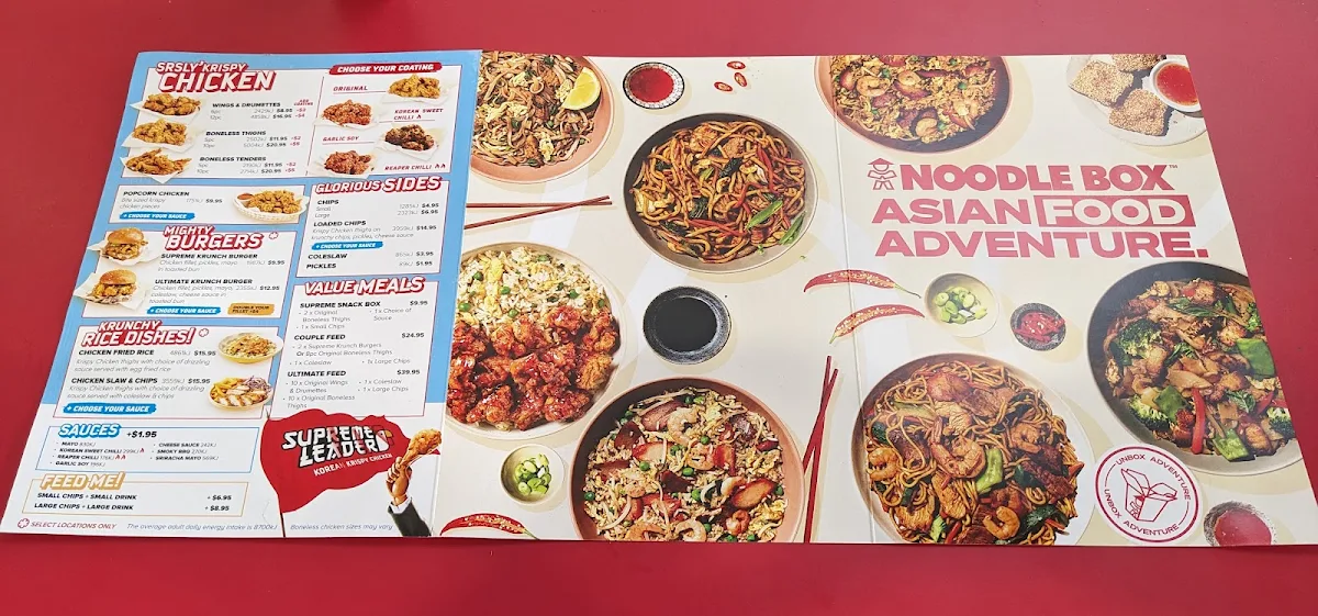 Menu, Noodle Box™ Bracken Ridge