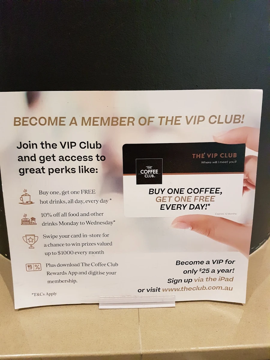 Menu, The Coffee Club Café – Merrylands