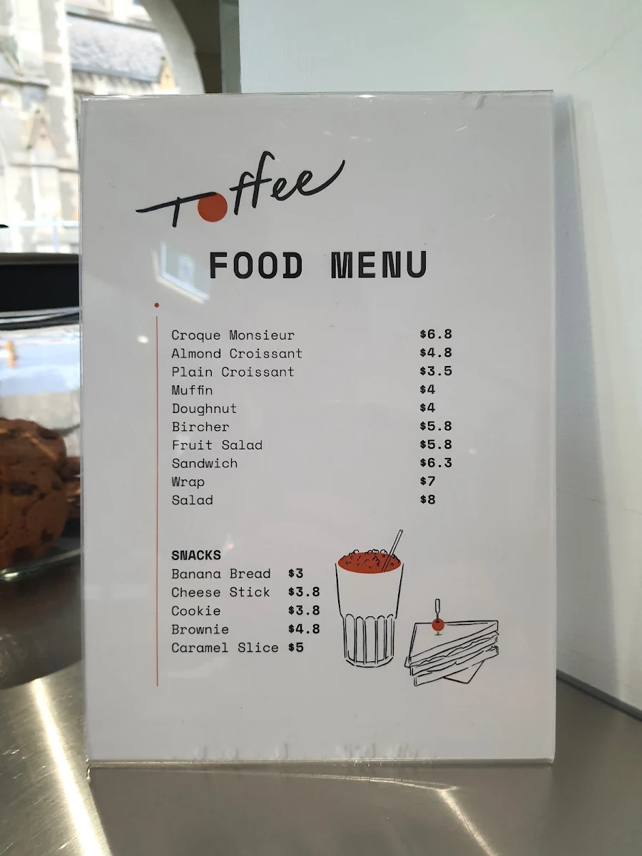 Menu, Toffee Coffee