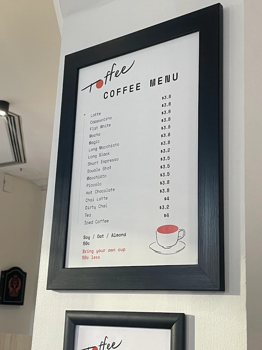 Menu, Toffee Coffee