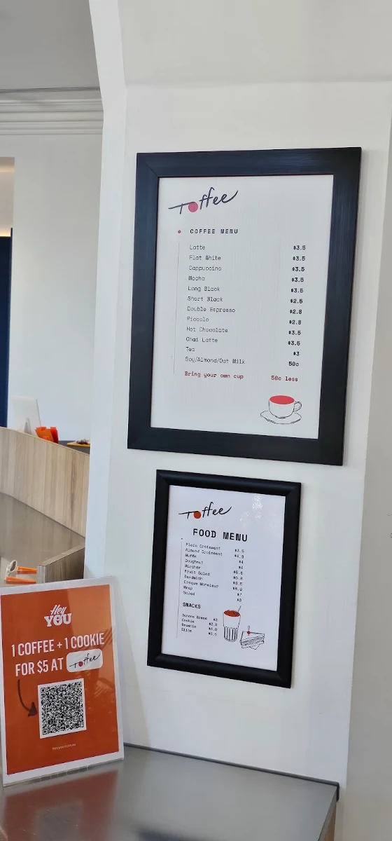 Menu, Toffee Coffee