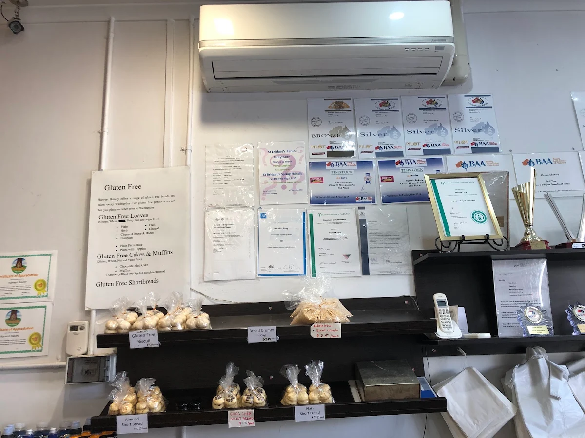 Menu, Harvest Bakery