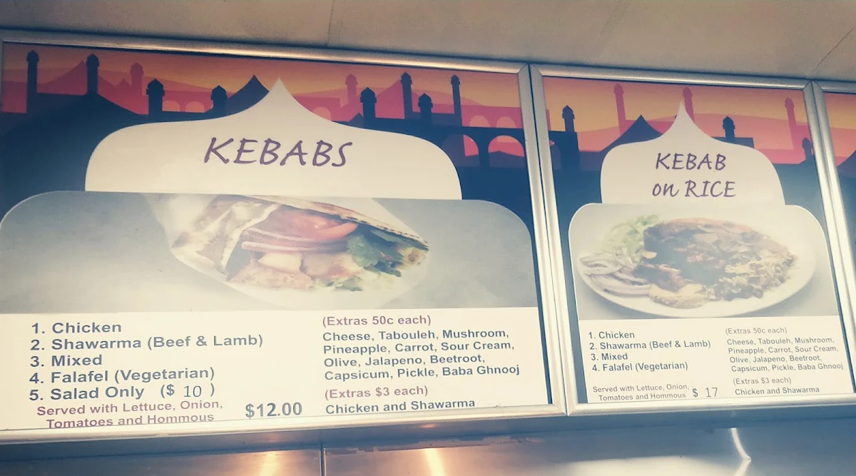 Menu, Mustafa's Kebab House & Cafe
