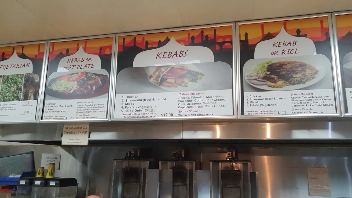 Menu, Mustafa's Kebab House & Cafe