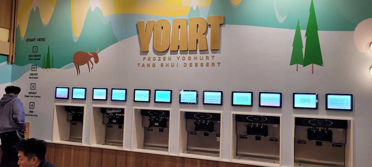 Menu, Yo Art Frozen Yoghurt (The Glen)