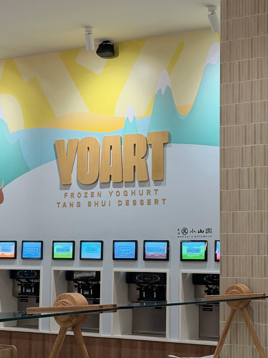 Menu, Yo Art Frozen Yoghurt (The Glen)