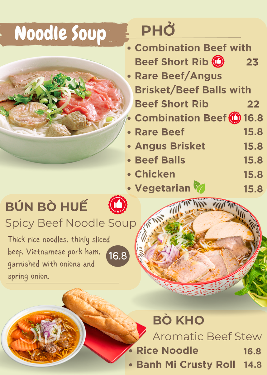 Menu, de Vina - Vietnamese’s Kitchen & Takeaway