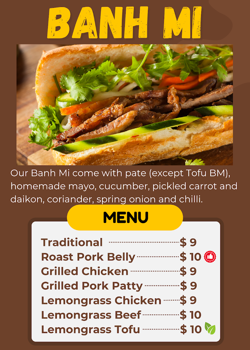 Menu, de Vina - Vietnamese’s Kitchen & Takeaway