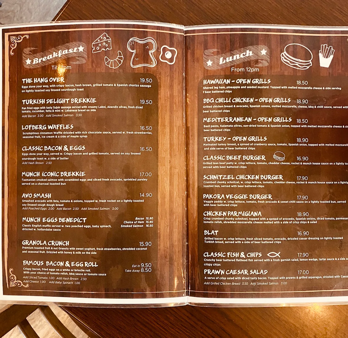 Menu, The Copper Pan
