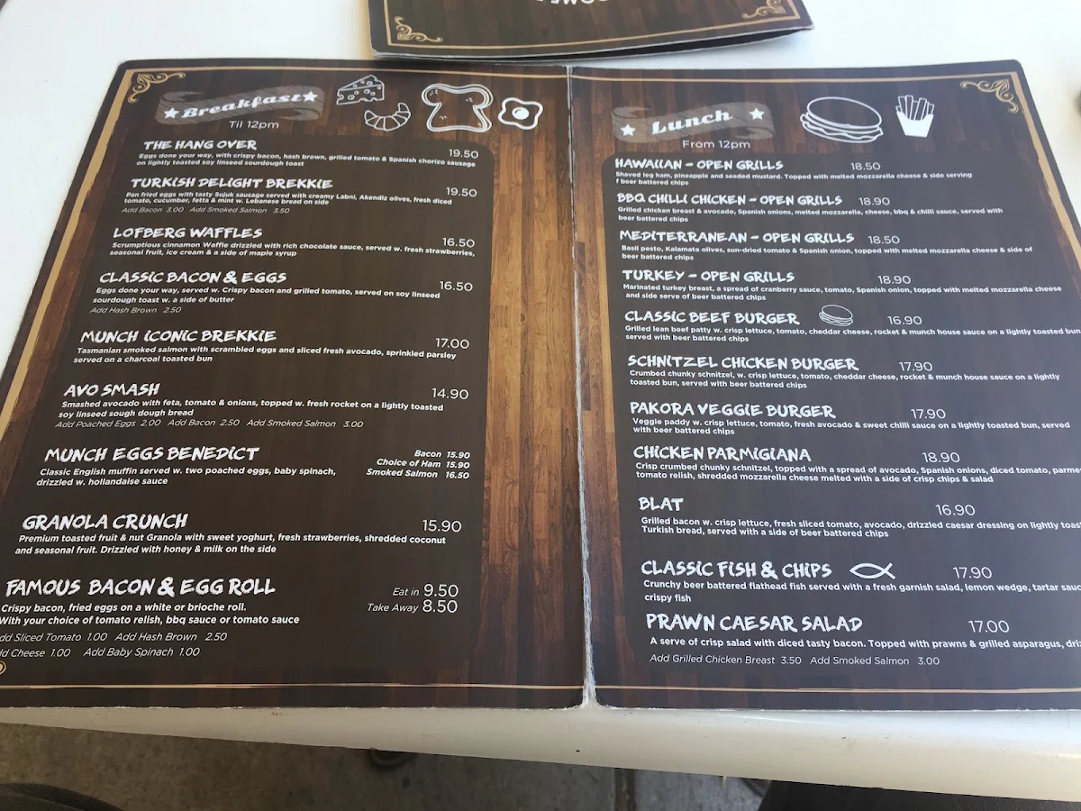 Menu, The Copper Pan