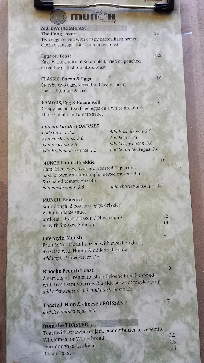 Menu, The Copper Pan