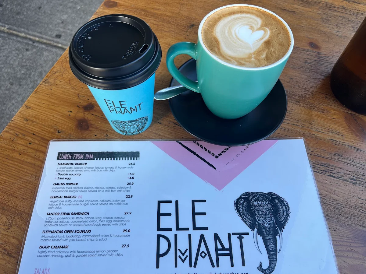 Menu, Elephant Cafe | Newport