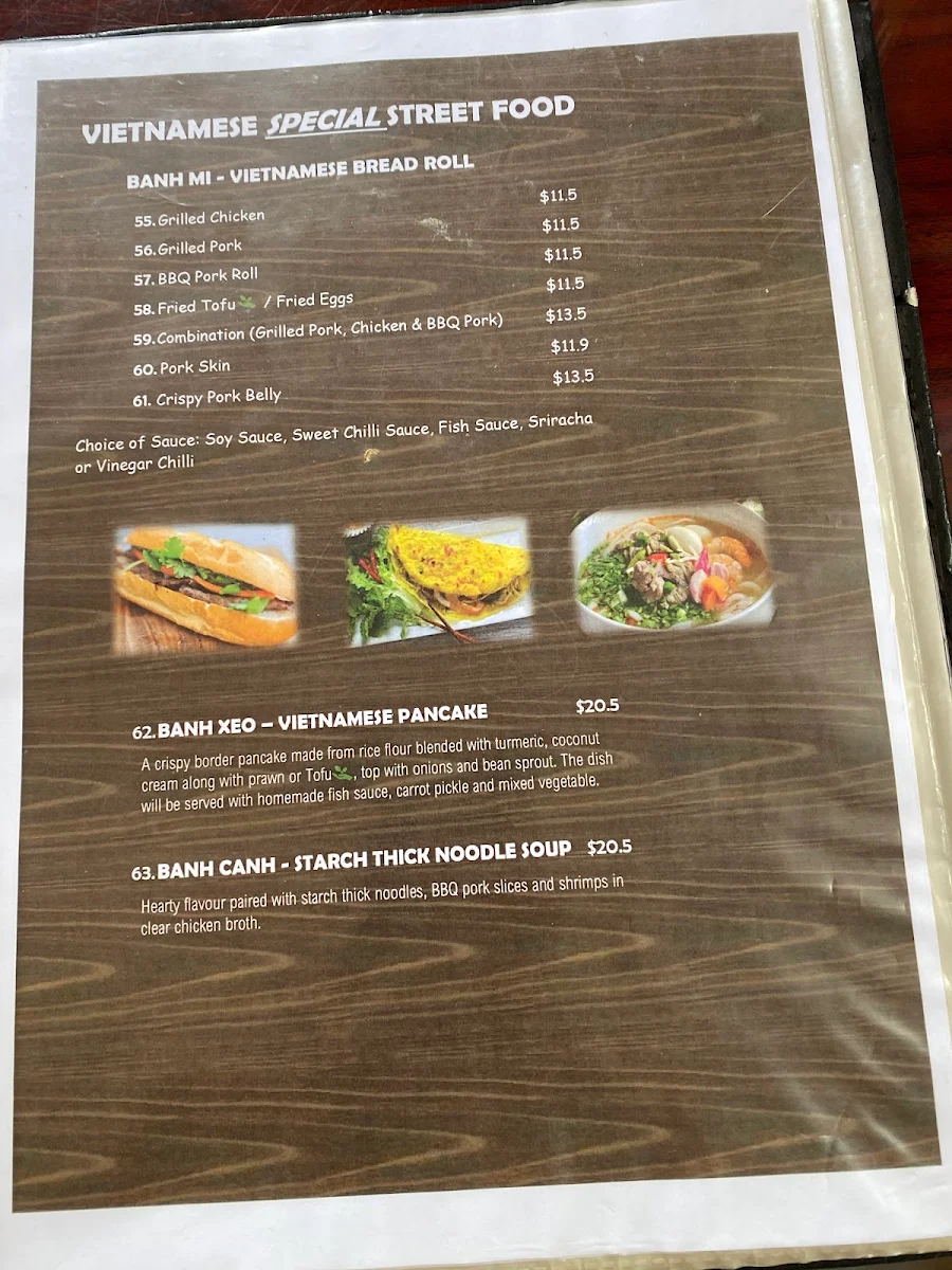 Menu, Maleny Palace Cafe