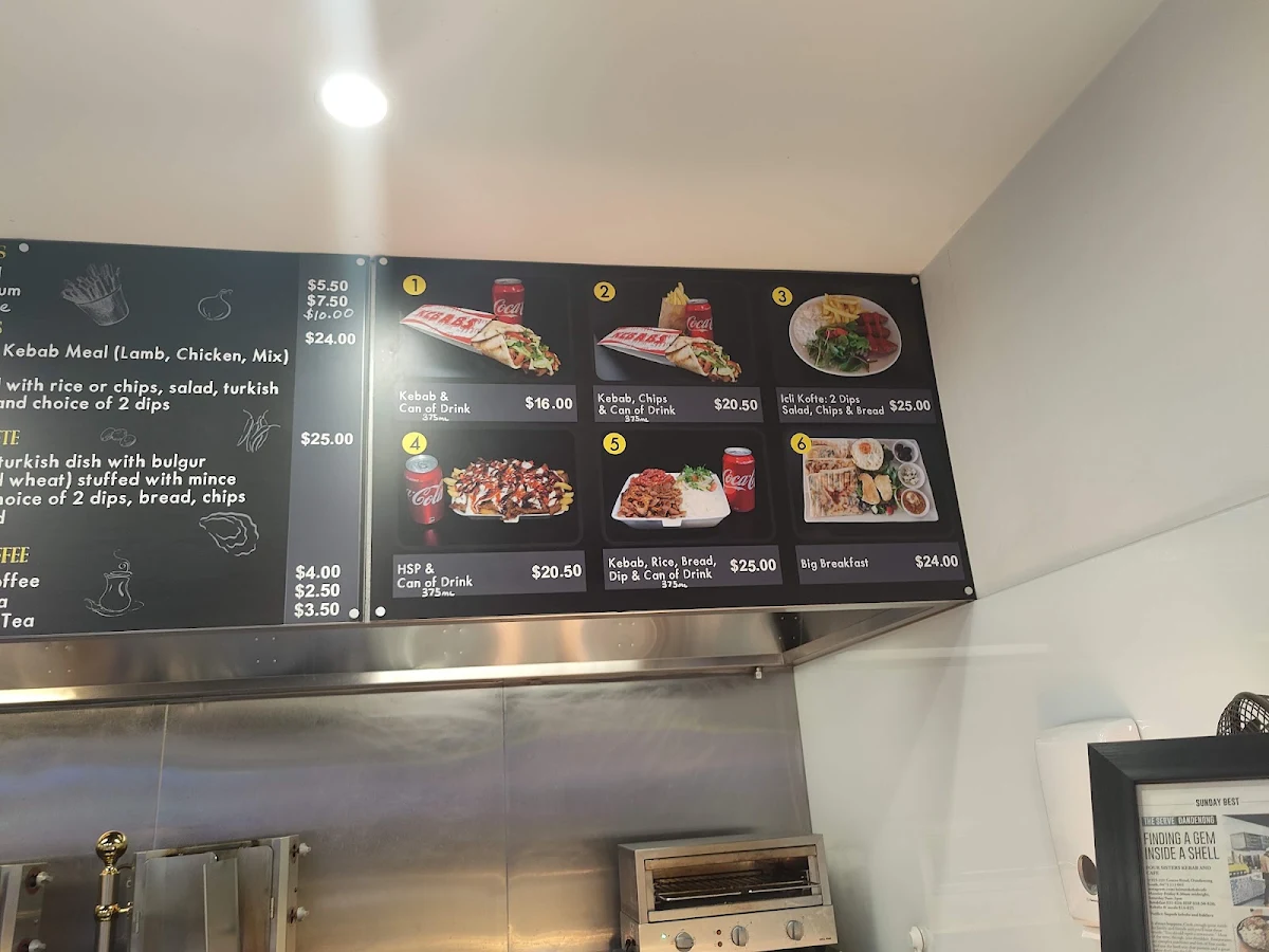 Menu, 4 Sisters Kebab Cafe & Desserts