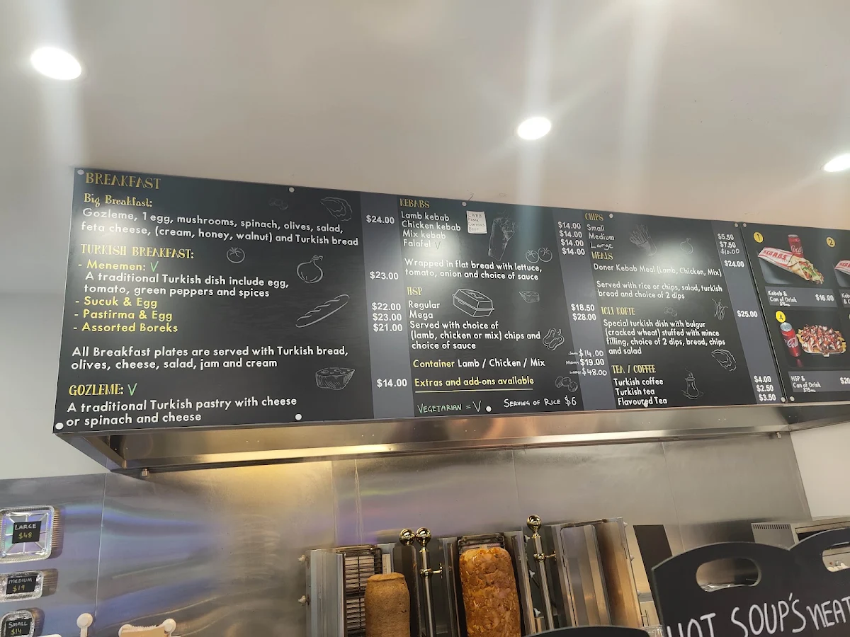 Menu, 4 Sisters Kebab Cafe & Desserts