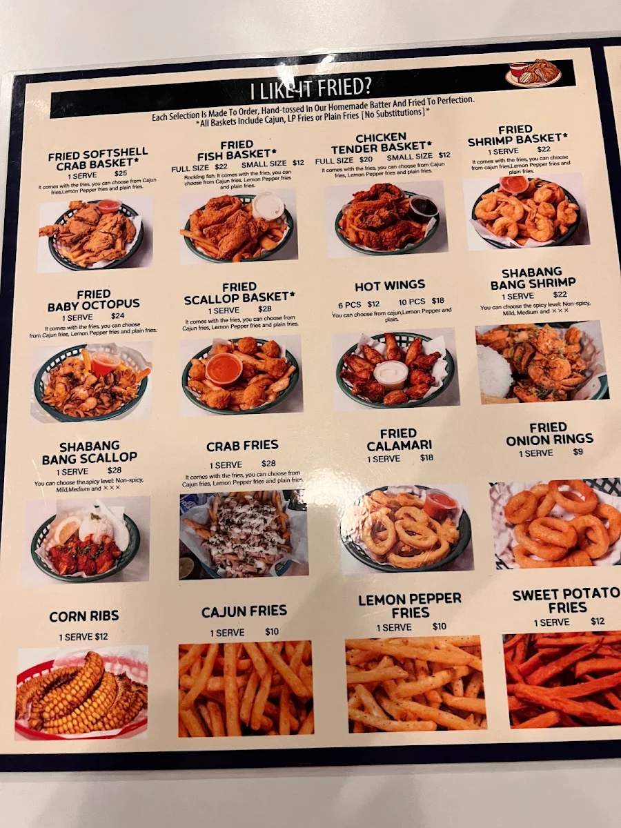 Menu, The Boiling Crab | Melbourne CBD