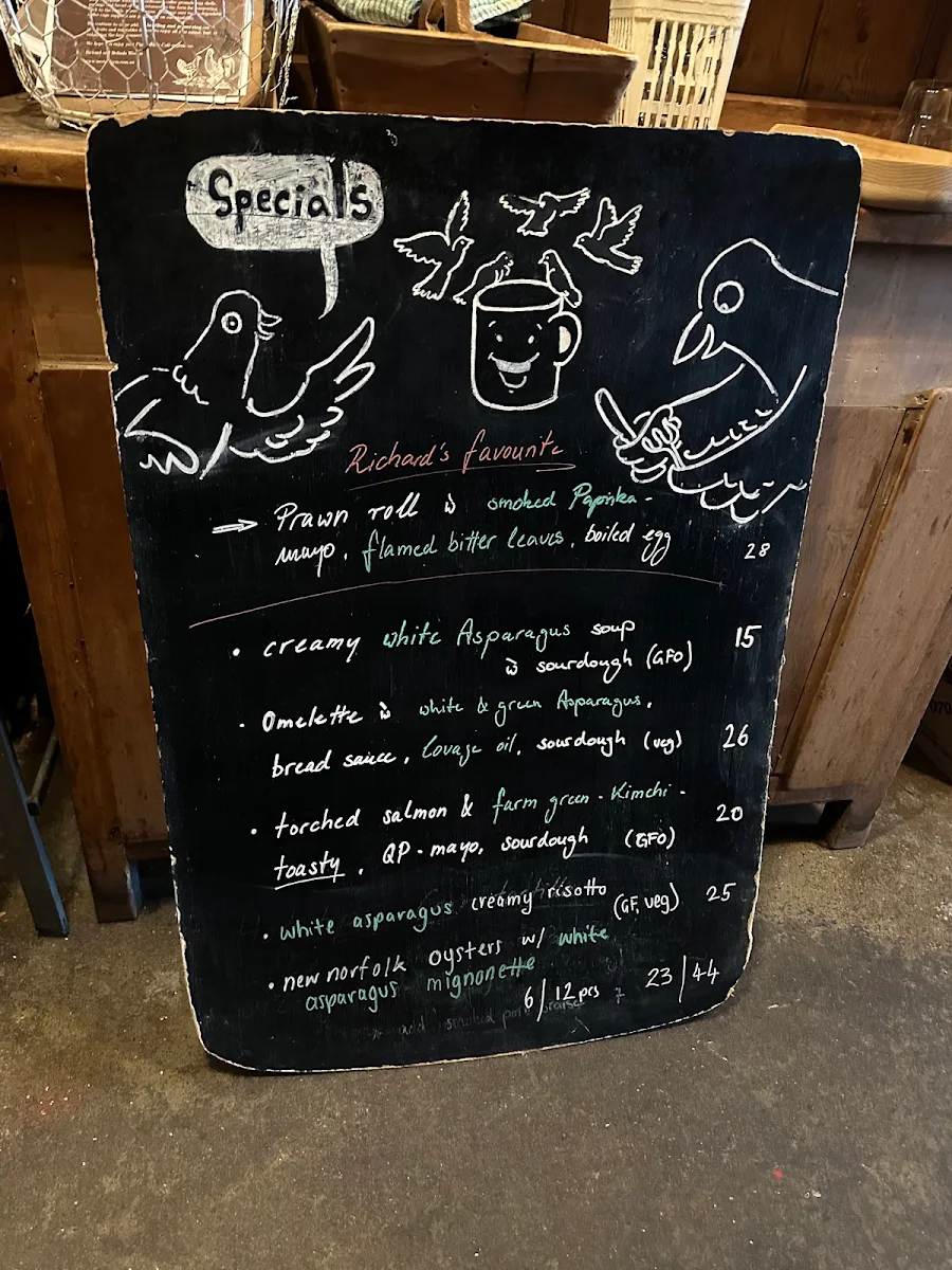 Menu, Pigeon Hole