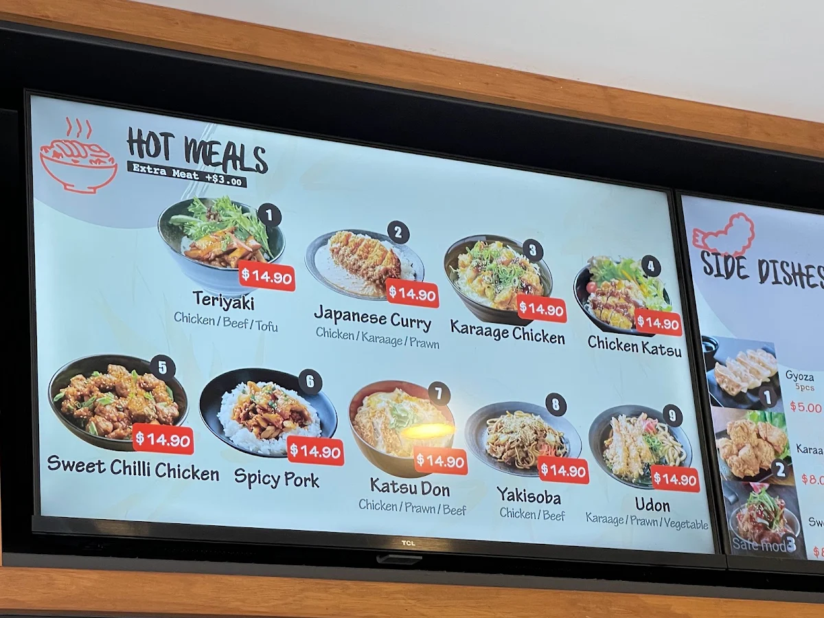Menu, Sushi Moru