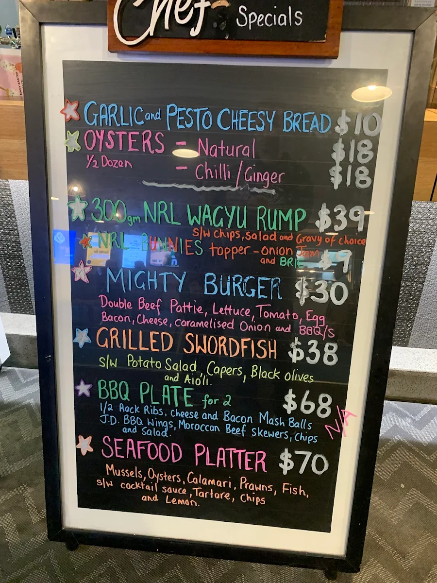 Menu, Restaurant at the Ocean Beach Hotel