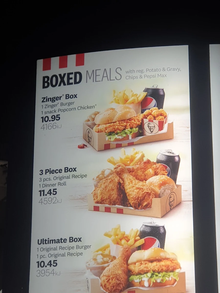 Menu, KFC Tuggeranong