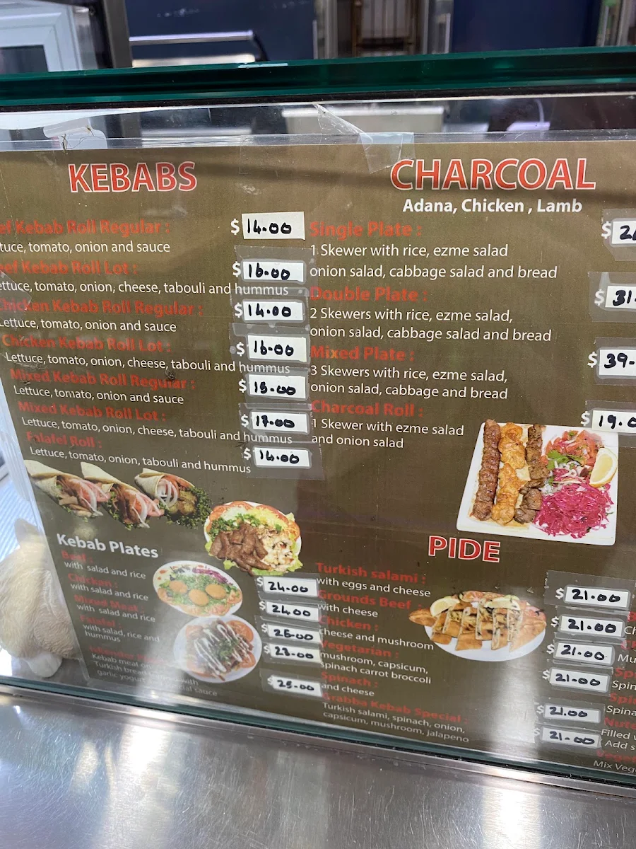 Menu, Grabba Kebab, Quakers Hill
