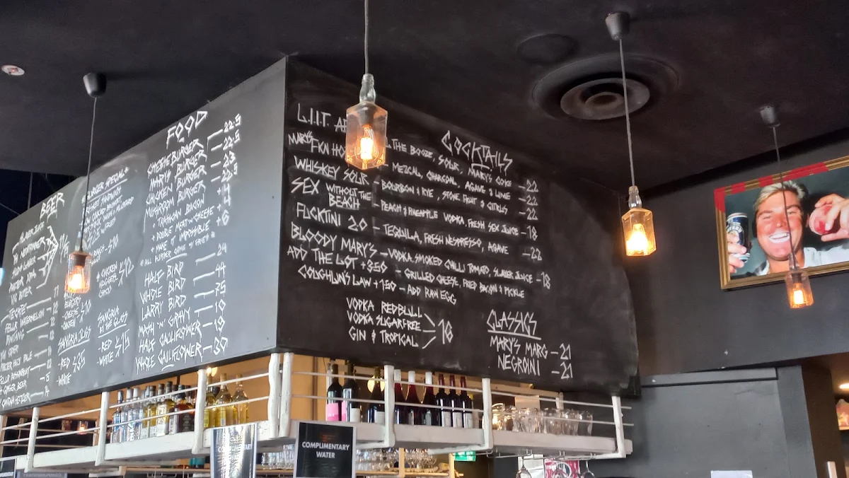Menu, Mary's Entertainment Quarter