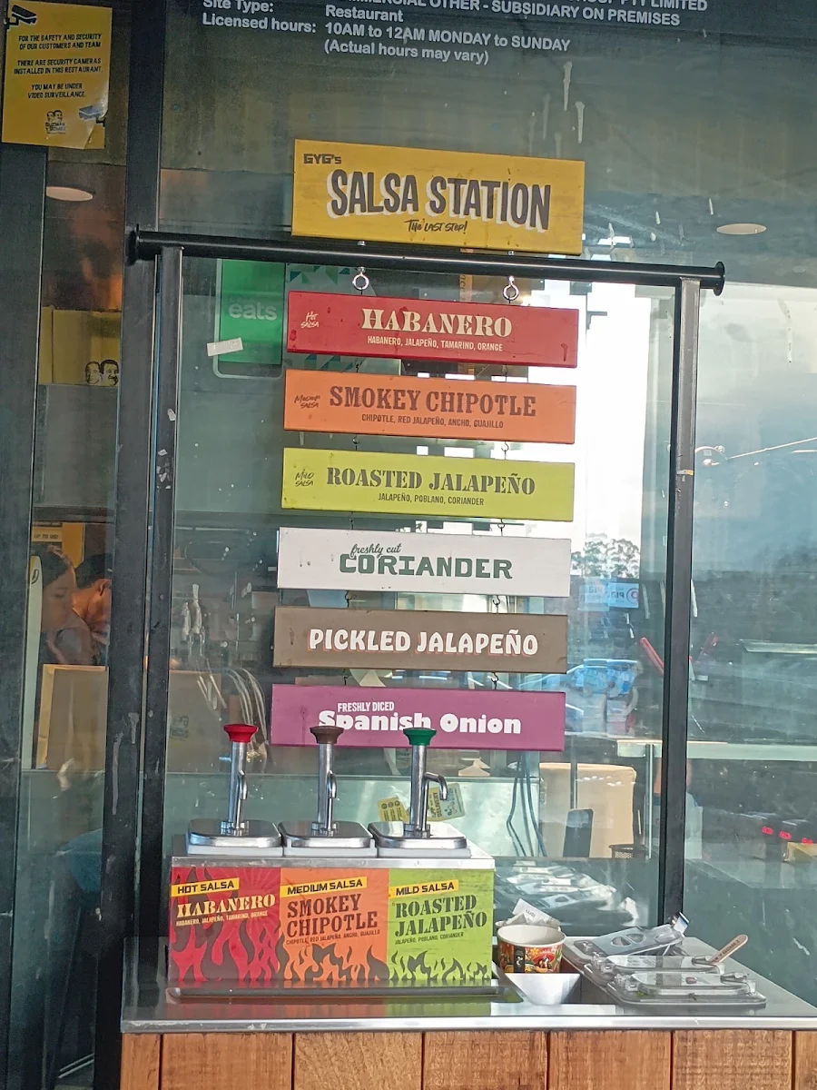 Menu, Guzman y Gomez - Windsor
