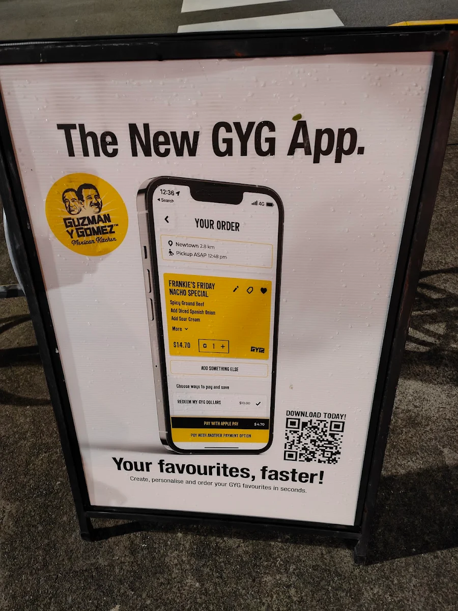 Menu, Guzman y Gomez - Windsor