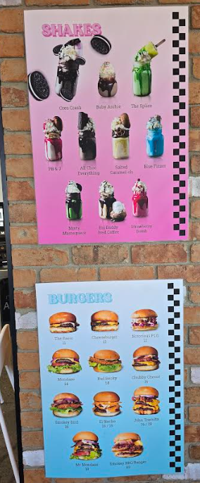 Menu, Mondaze Burgers & Shakes