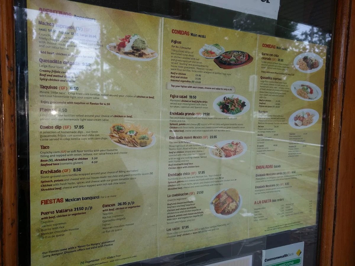 Menu, Taco Bill - Lilydale
