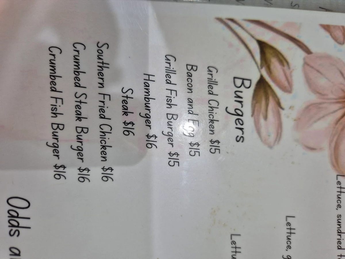 Menu, Jagad's Cafe