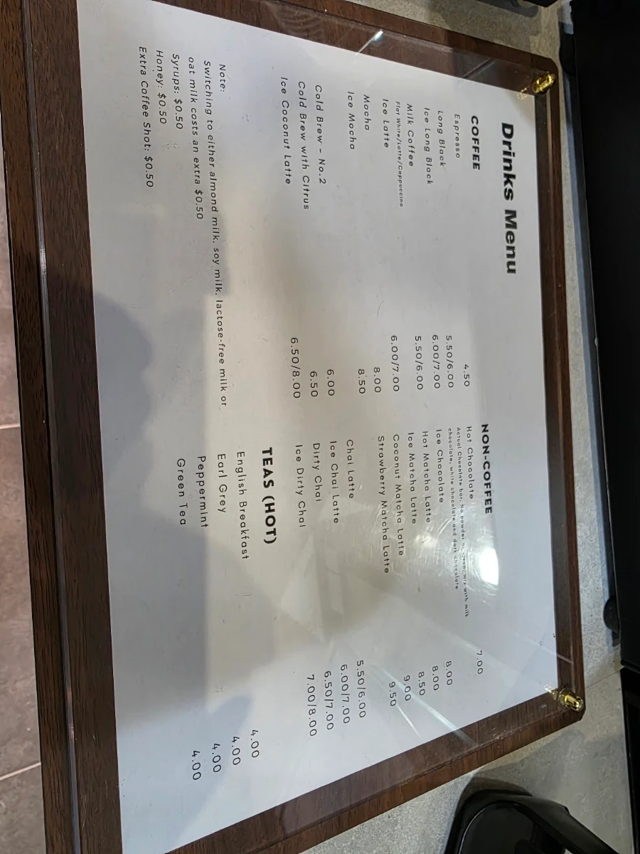 Menu, Brew Express