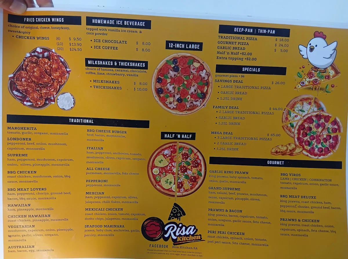 Menu, Risa Kitchen