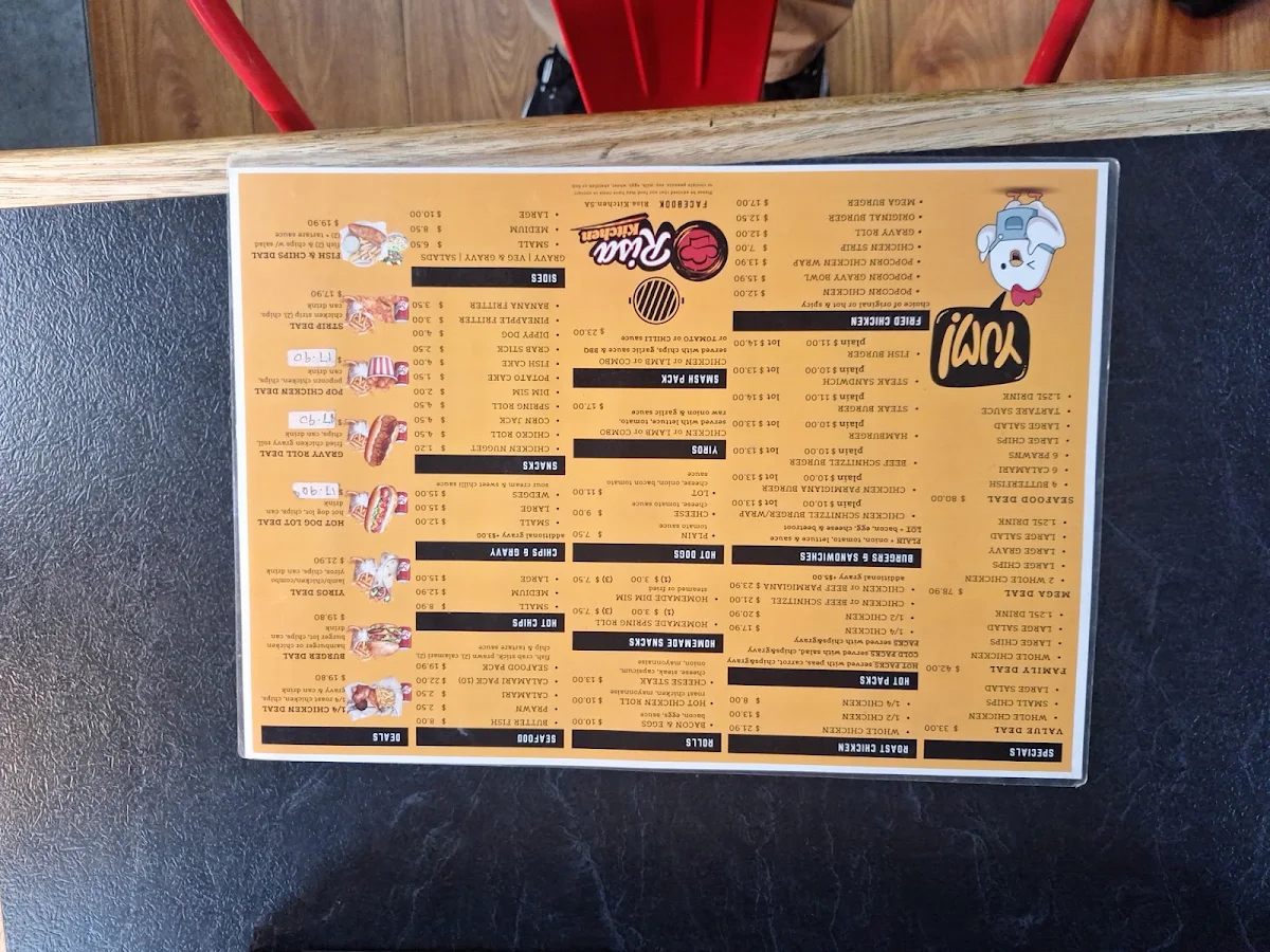 Menu, Risa Kitchen