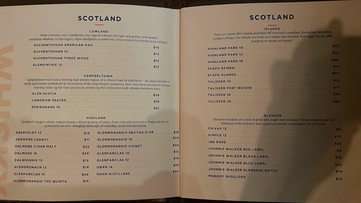 Menu, Three Wolves