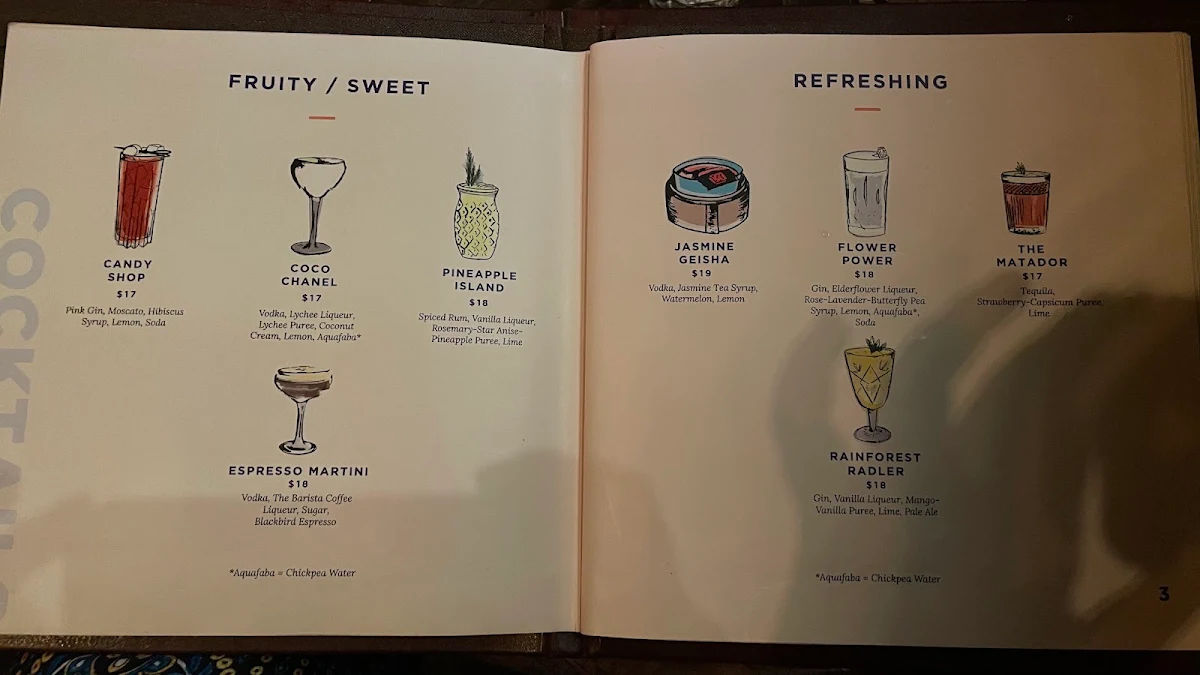 Menu, Three Wolves