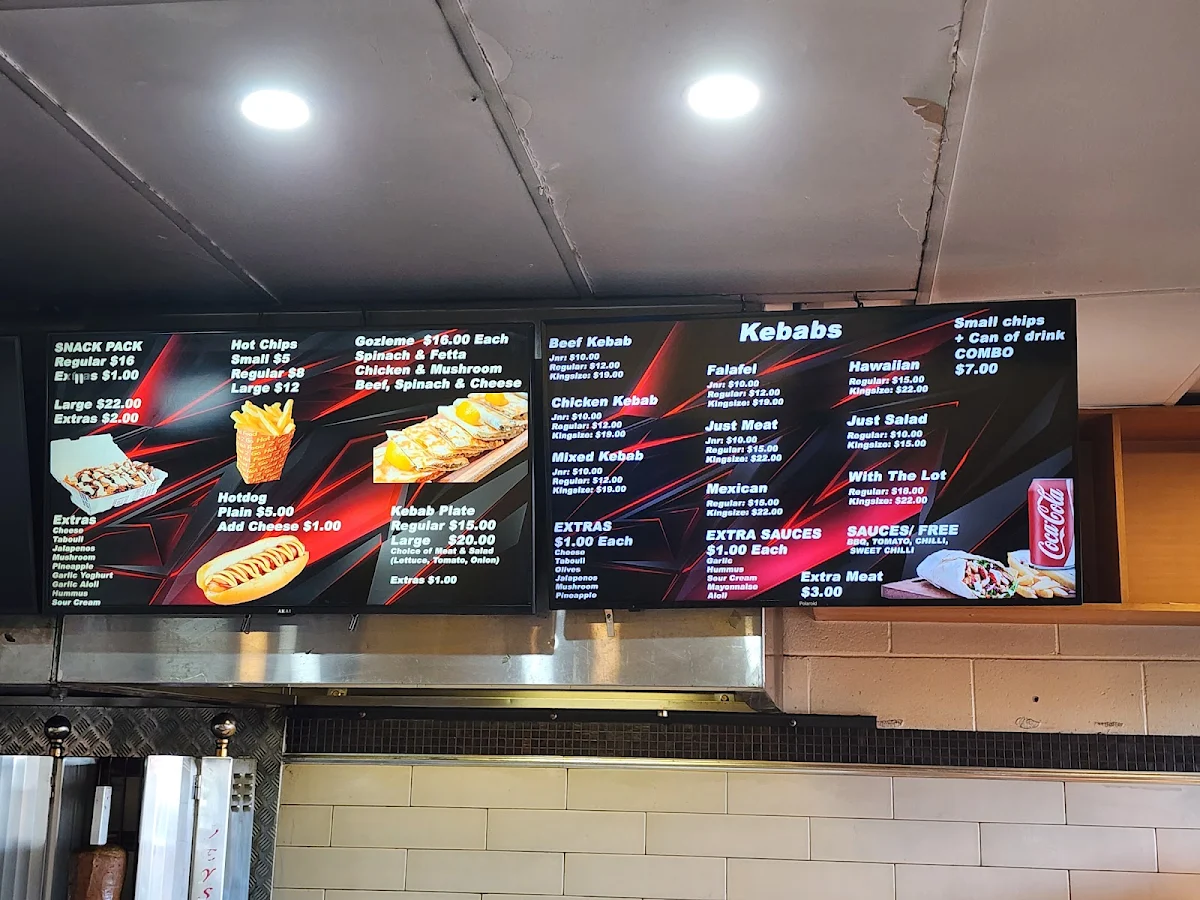 Menu, Thirroul Kebabs
