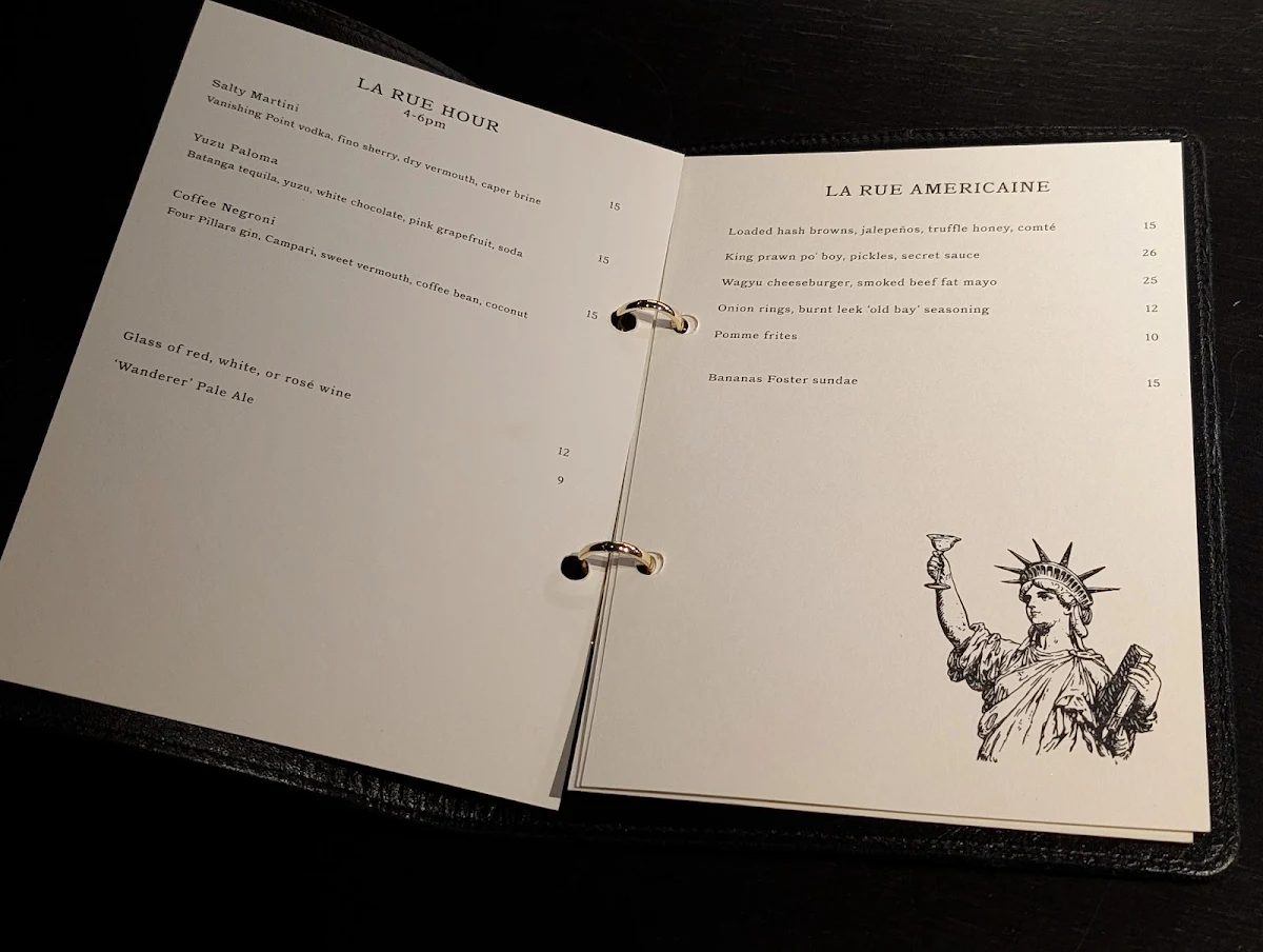 Menu, La Rue