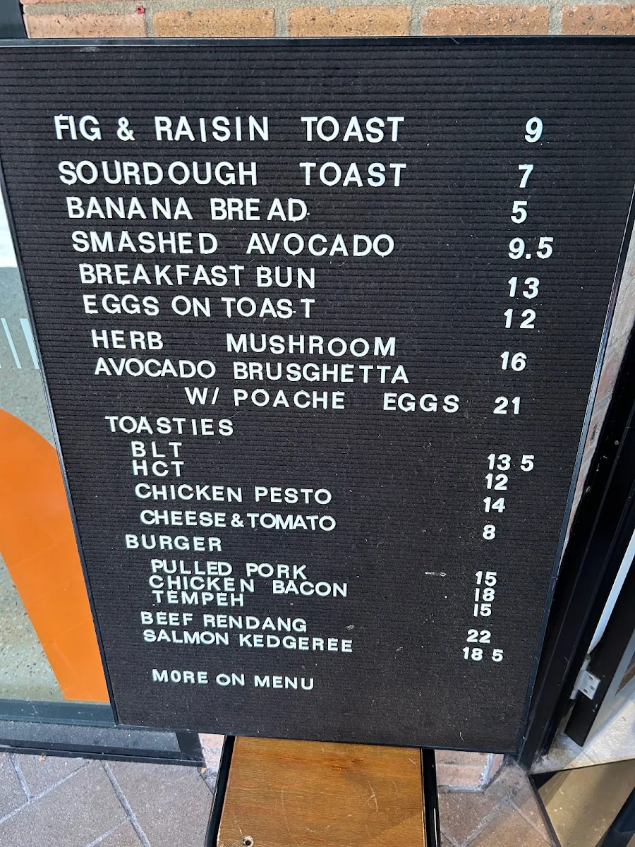 Menu, ASLAN Coffee The Rocks
