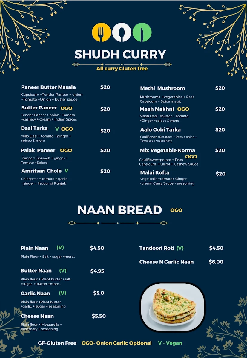 Menu, Veg Tandoori Master